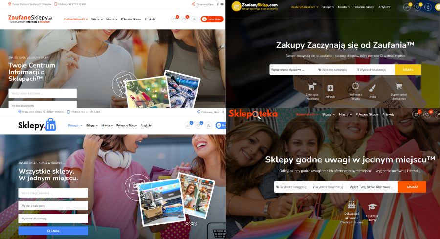 Katalogi sklepów internetowych — ZaufaneSklepy.pl, ZaufanySklep.com, Sklepy.in, Sklepoteka.pl — znajdź sklep godny zaufania